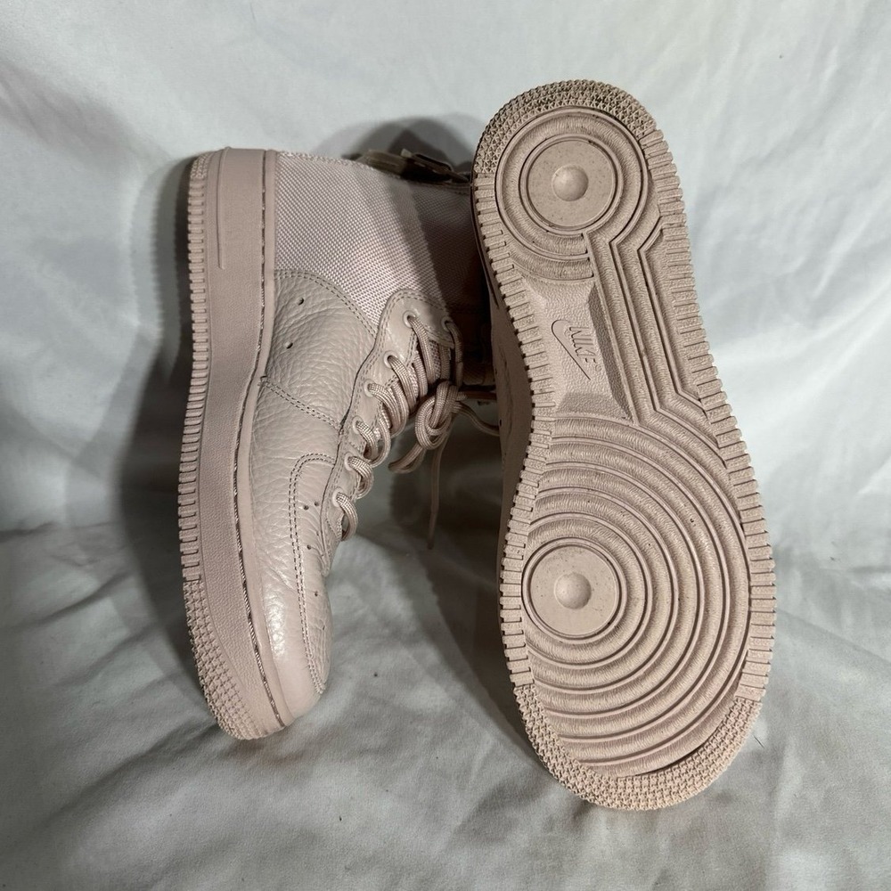 Nike Air Force 1 Mid Slit Stone Beige - Woman's 8 - Good Like New Condition - Picture 6 of 7